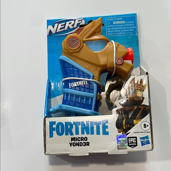 Nerf Fortnite Micro Yond3r Blaster - Blue and Brown - Picture 1 of 1